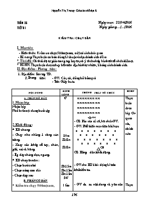 Giáo án Thể dục Lớp 8 - Tuần 35 - Năm học 2015-2016 - Nguyễn Thị Trang